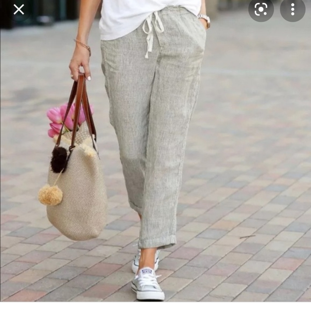 Caslon striped linen pants